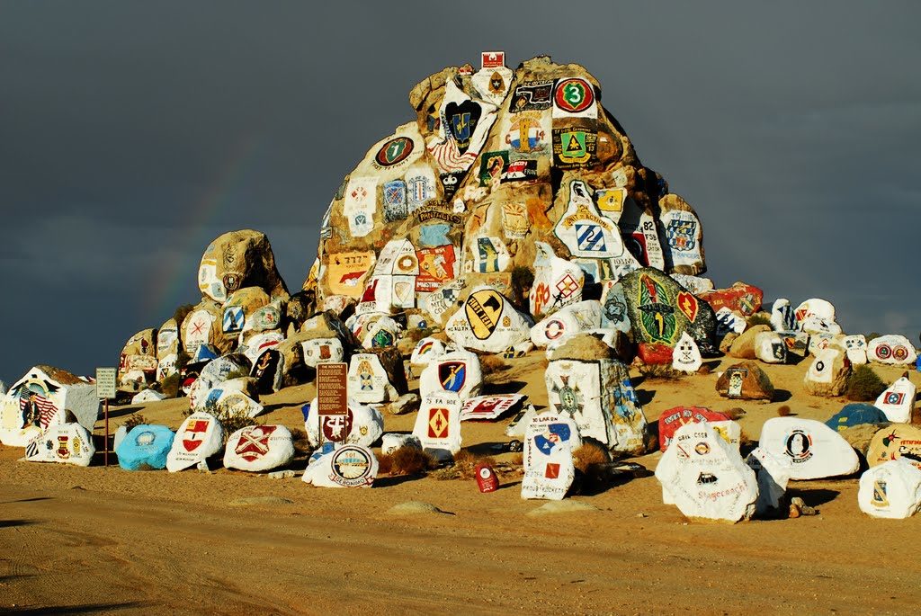 Fort Irwin painted rocks